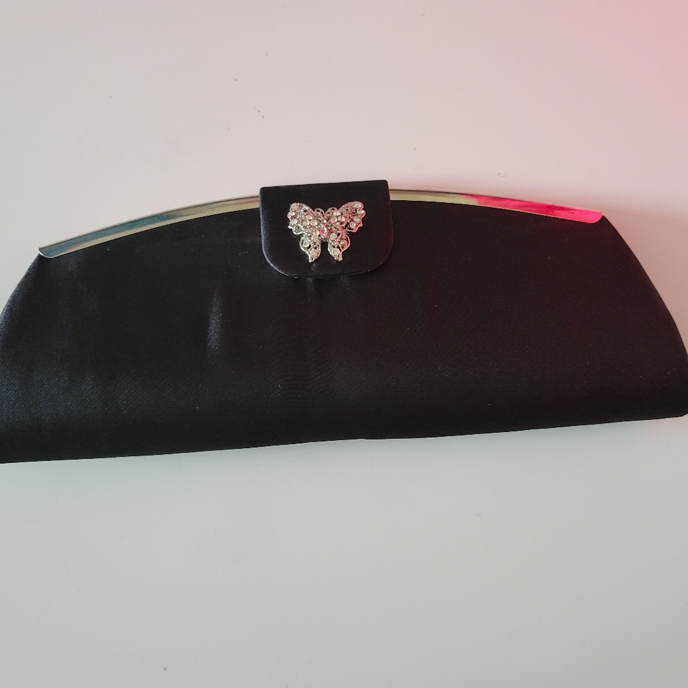 TOVA beverly hills black clutch